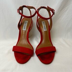 Red Steve Madden 4 1/2 inch Women’s Strappy Heel.  Size 7.